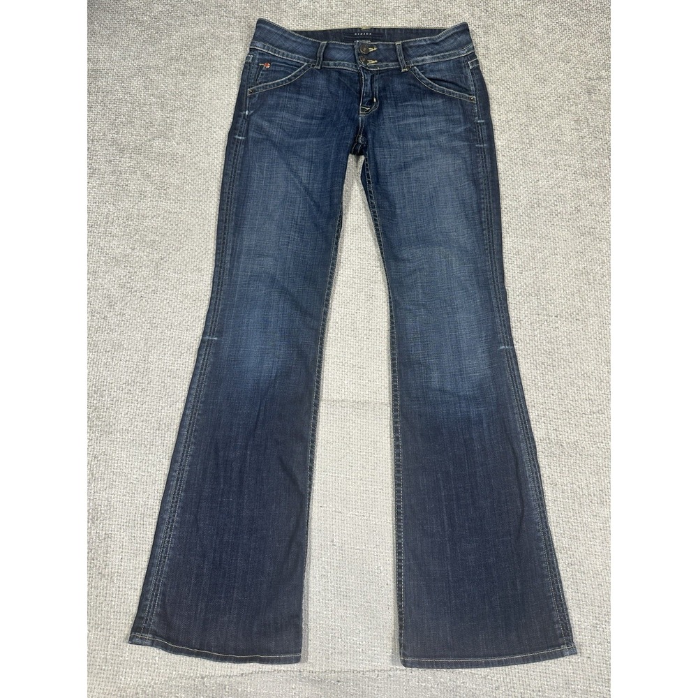 Hudson Jeans Women 29 31x32 Blue Bootcut Flap Pocket Y2K Low Rise Made In USA